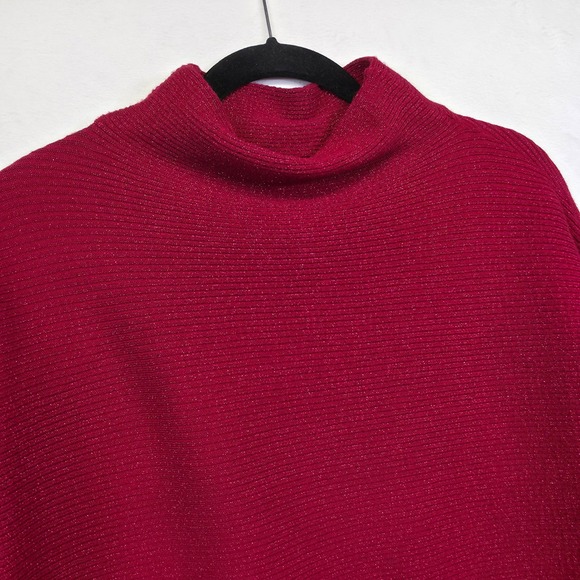 Premise Sweater Womens XS Red Sparkly Metallic Timeless Elegant Winter Party - Picture 10 of 14